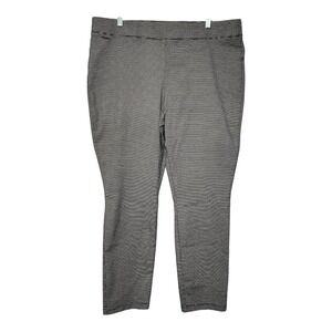 The Limited Black White Houndstooth Stretch‎ Pants Women's Plus Size 18